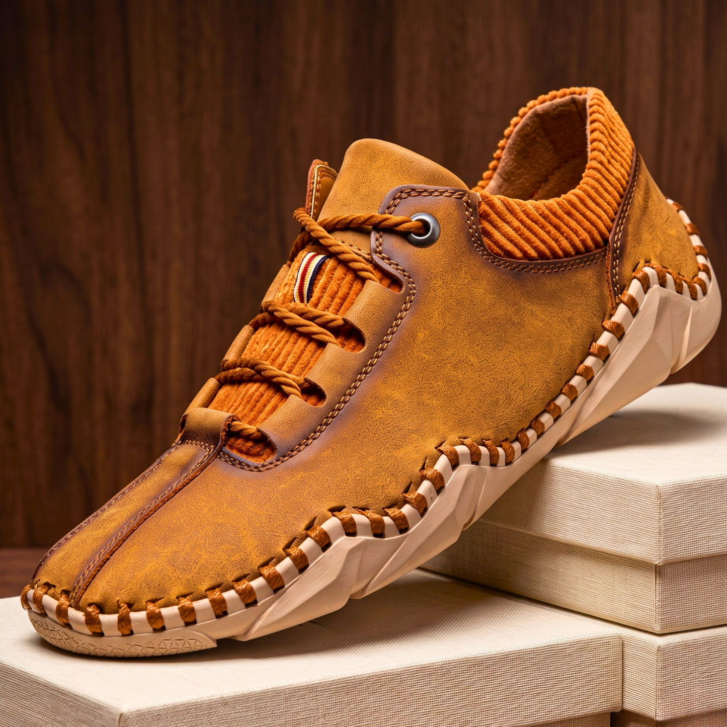 Bramwell Corduroy-Trim Sneakers