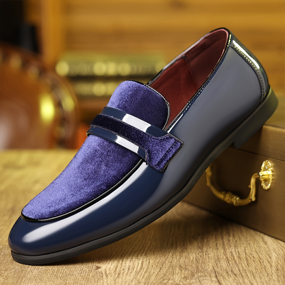 Belvento Patent Suede Loafers