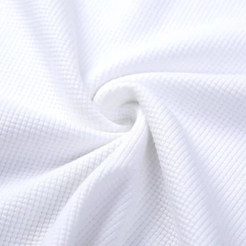 Waffle-Knit Curved-Hem Tee