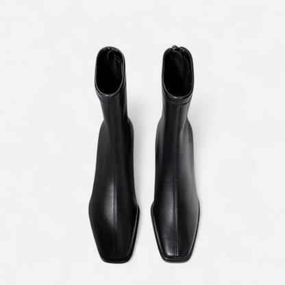 Square-Toe Sculptural Boot