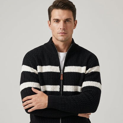 Harrington Striped Cardigan