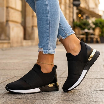 Olive Gilt Slip-On Sport Trainer