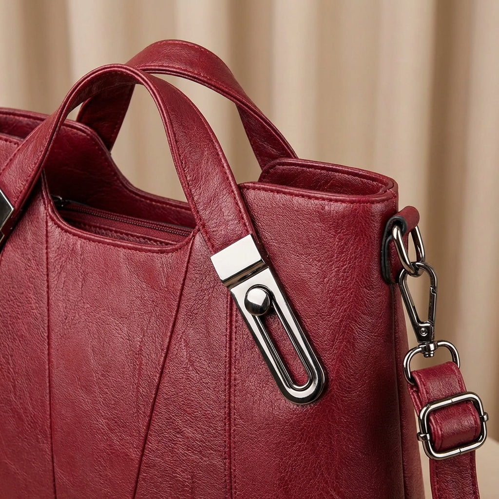 Iris & Iron - Panelled Leather Day Bag