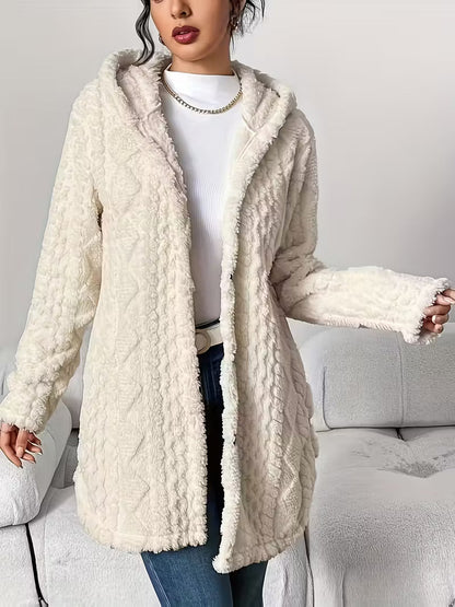 Cloudweight Cable-Knit Fleece Cardigan