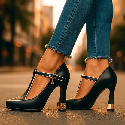 Duchess Emblem Platform Heel