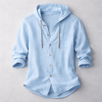 Chemise Linen Hooded Shirt