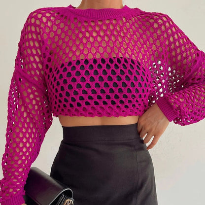 Grotto Mesh Crop Knit
