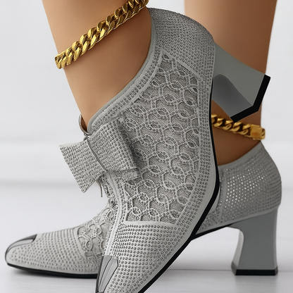 Valencia Crystal Bow Heels