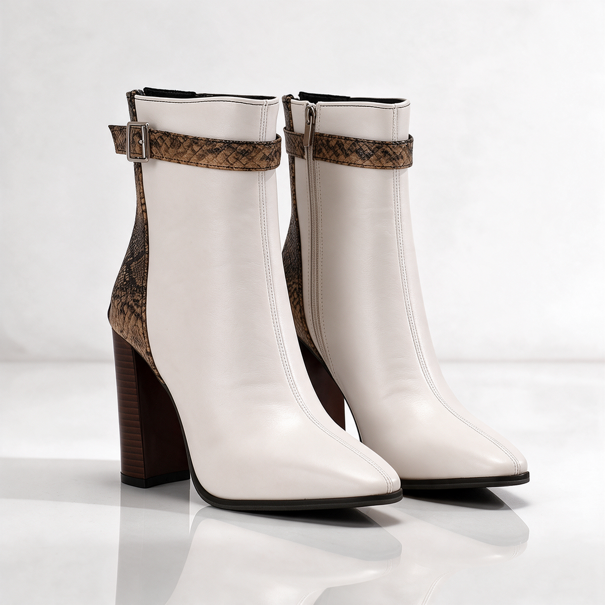 Vallory Snake-Strap Boots