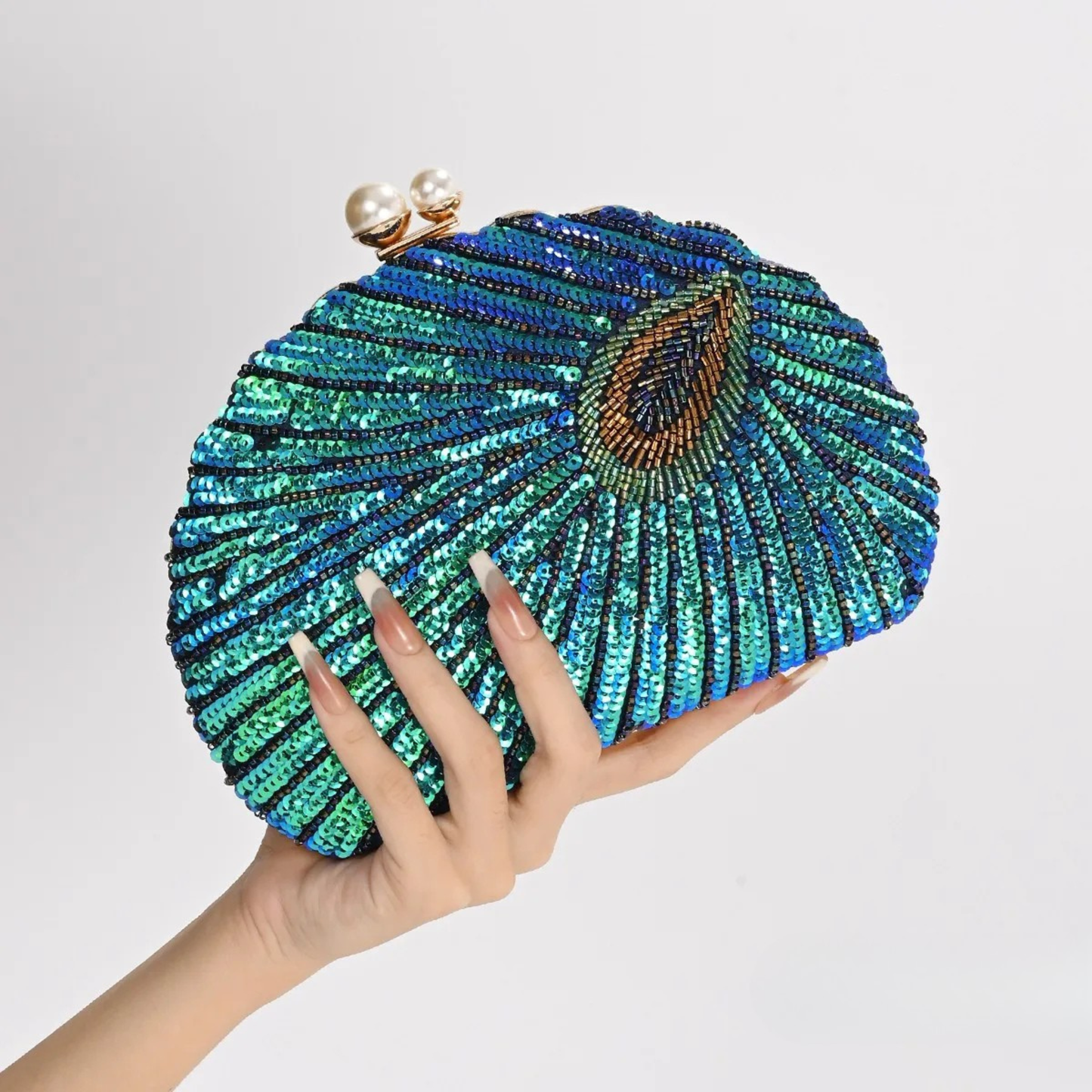 Empress Peacock Clutch Bag