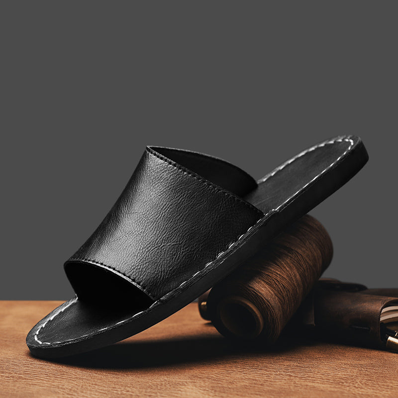 Toscana Single-Strap Genuine Leather Slide