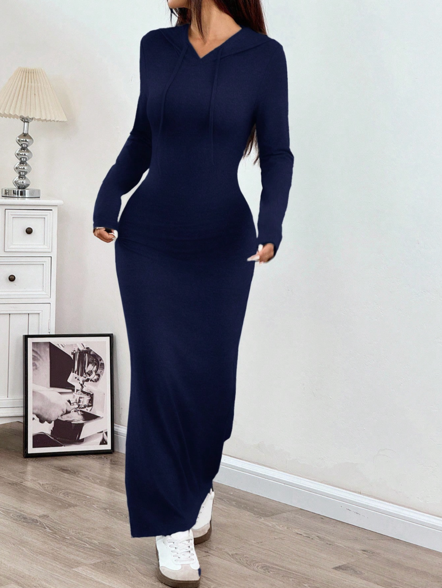 The Silhouette Hooded Maxi Dress