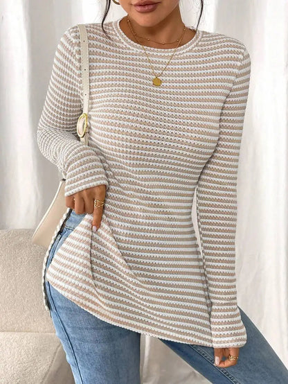 Bellamy Pointelle Stripe Pullover