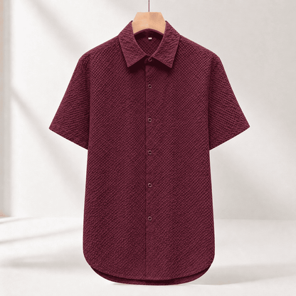 Verdant Woven-Stitch Resort Shirt