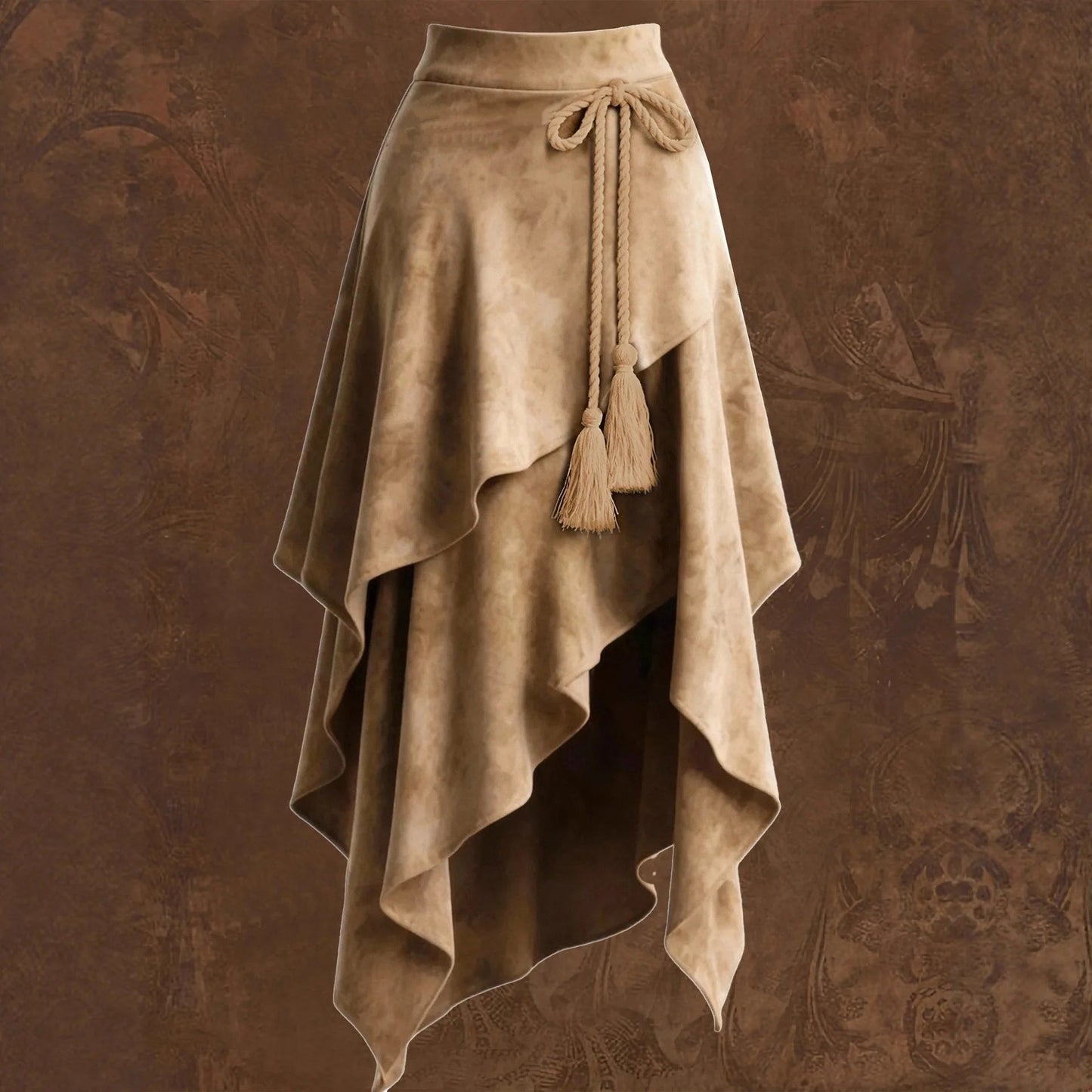 Nomad Asymmetric Suede Skirt