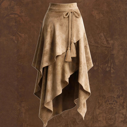 Nomad Asymmetric Suede Skirt
