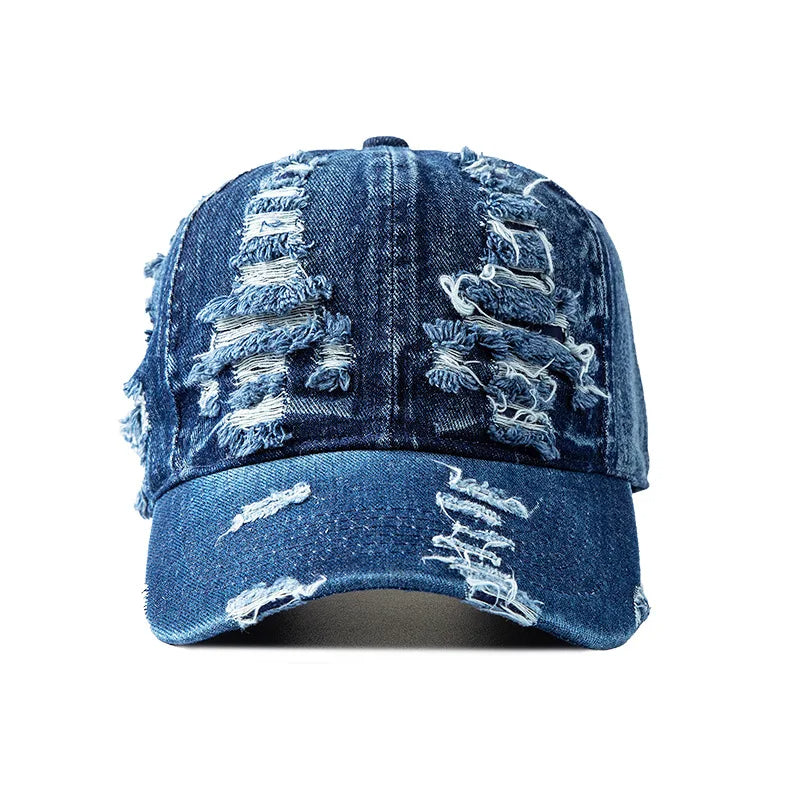 Cavani Distressed Denim Cap