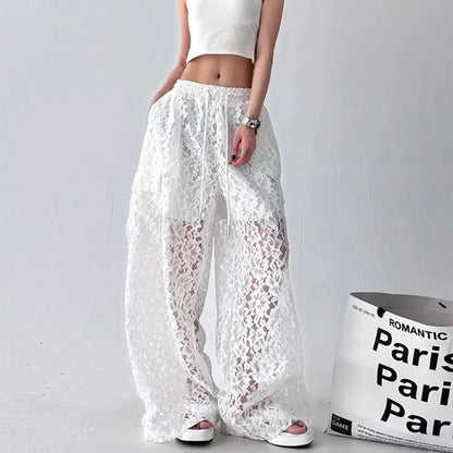 Vesper Sheer Lace Cargo Trouser