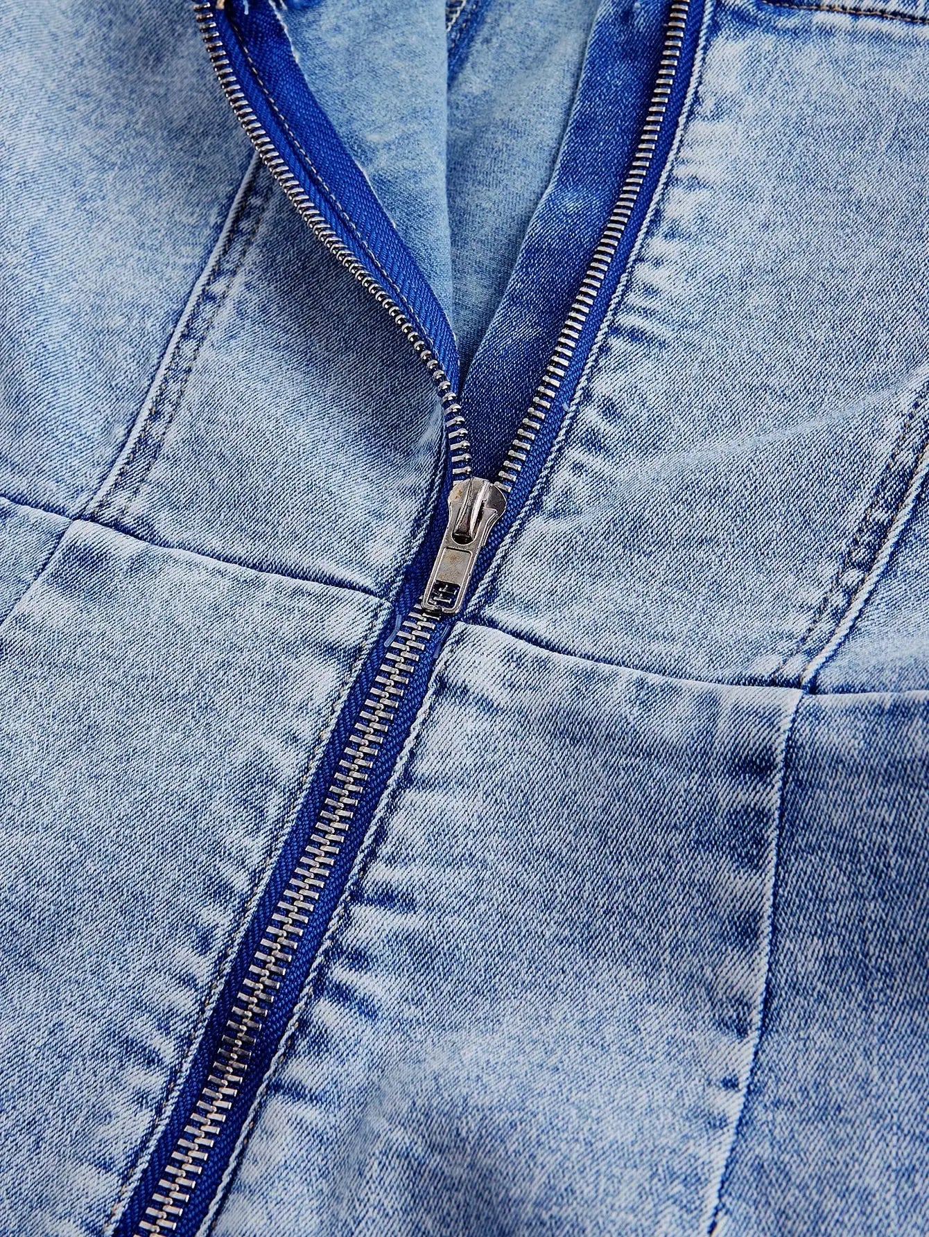 Fumée — Smoked Denim Strapless Wrap Dress
