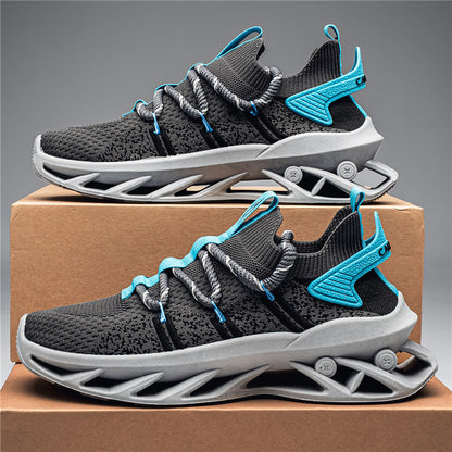 Cage-Sole Knit Sneakers