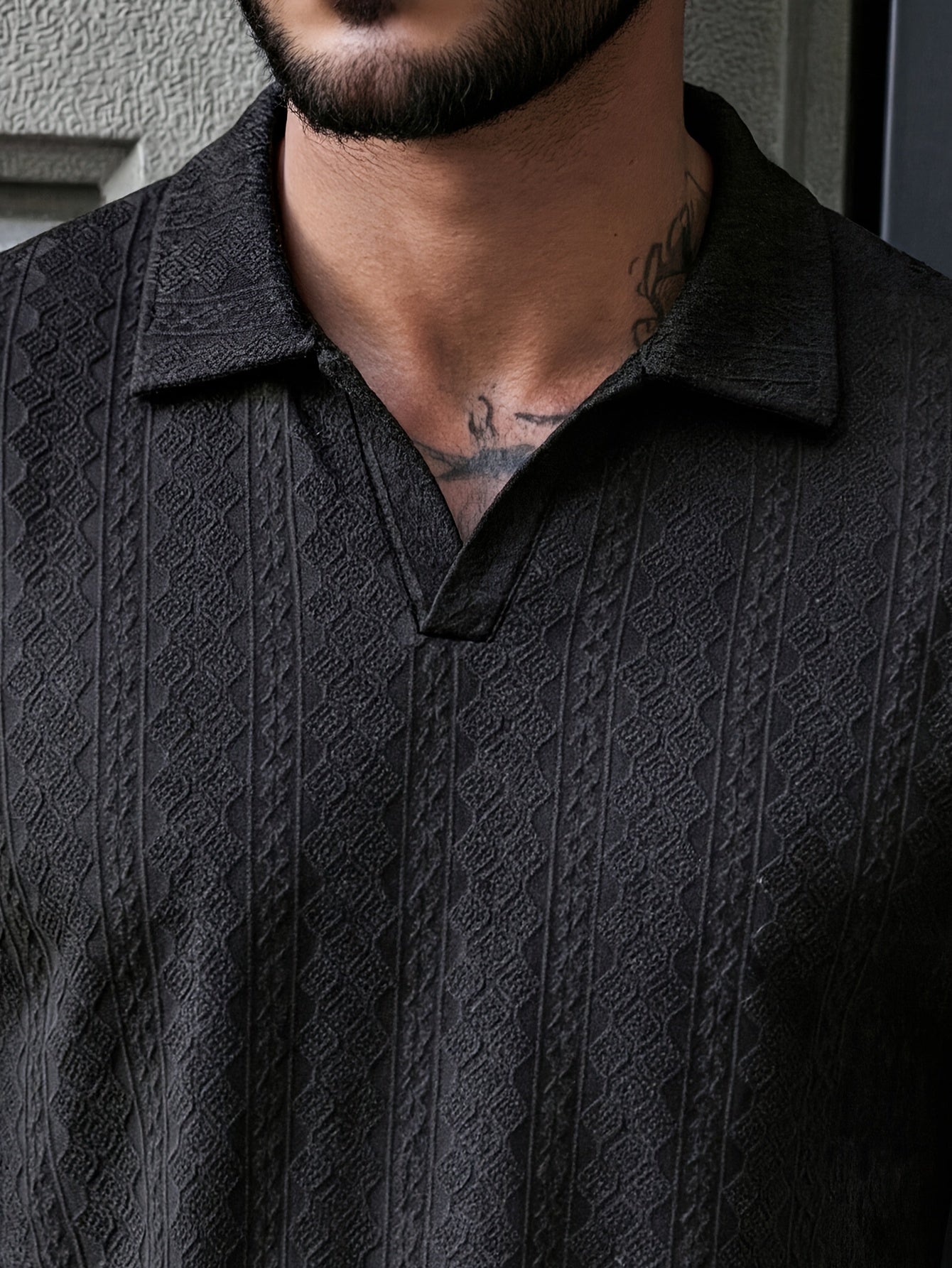 Aegean Stripe Knit Polo Set