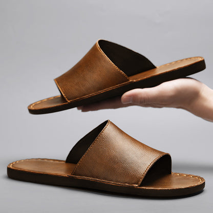 Toscana Single-Strap Genuine Leather Slide