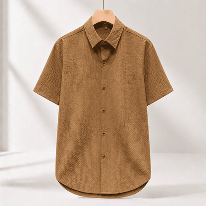 Verdant Woven-Stitch Resort Shirt
