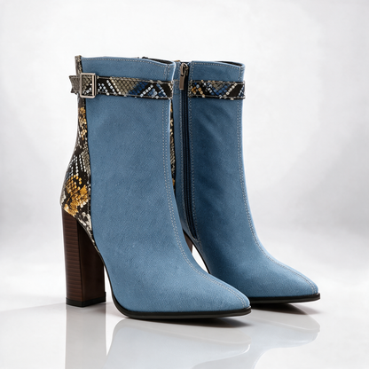 Vallory Snake-Strap Boots