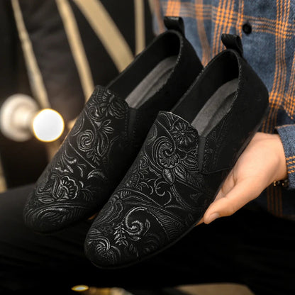 Ebony Baroque Embroidered Loafer