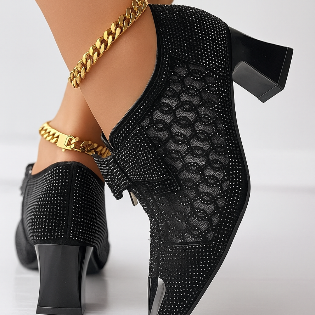 Valencia Crystal Bow Heels