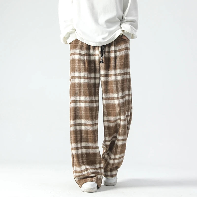 Oversized Check Relaxed Pants