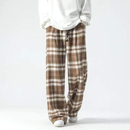 Oversized Check Relaxed Pants