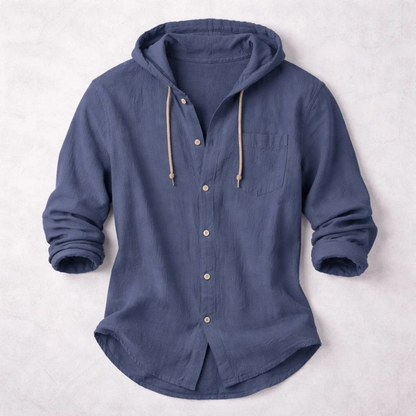 Chemise Linen Hooded Shirt