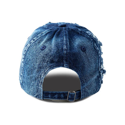 Cavani Distressed Denim Cap
