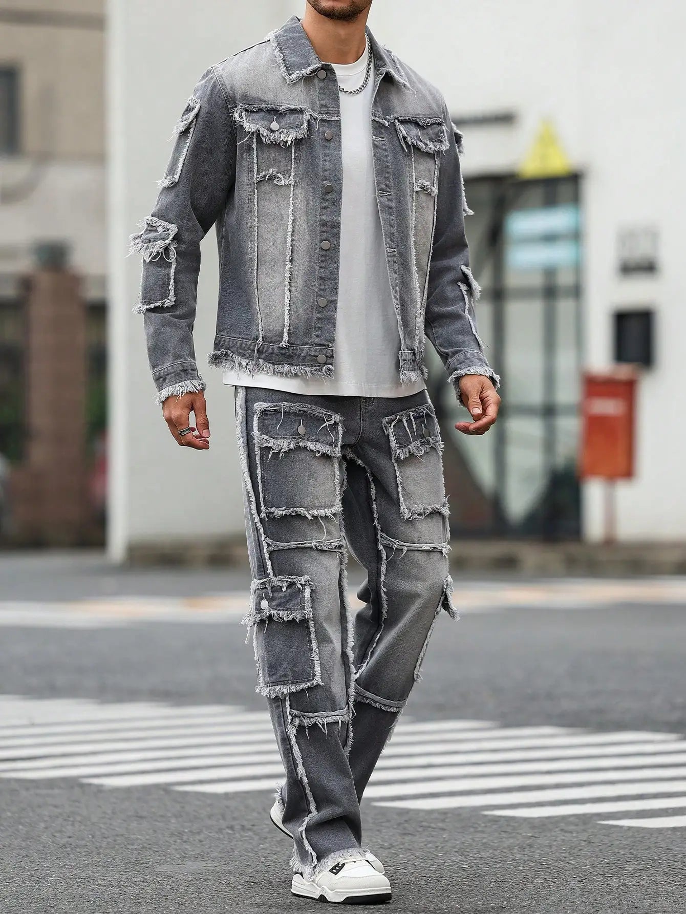 Kellerman Distressed Denim Set
