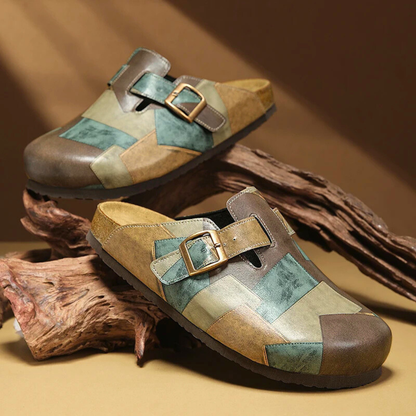 Bohème Leather Mosaic Slide