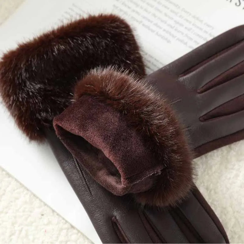 The Winterbourne Fur-Cuffed Leather Glove