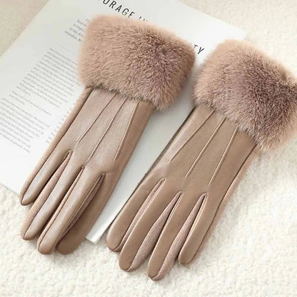 The Winterbourne Fur-Cuffed Leather Glove