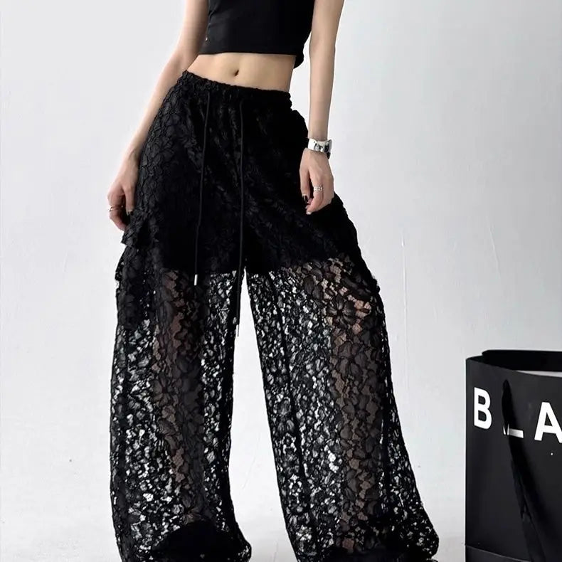 Vesper Sheer Lace Cargo Trouser