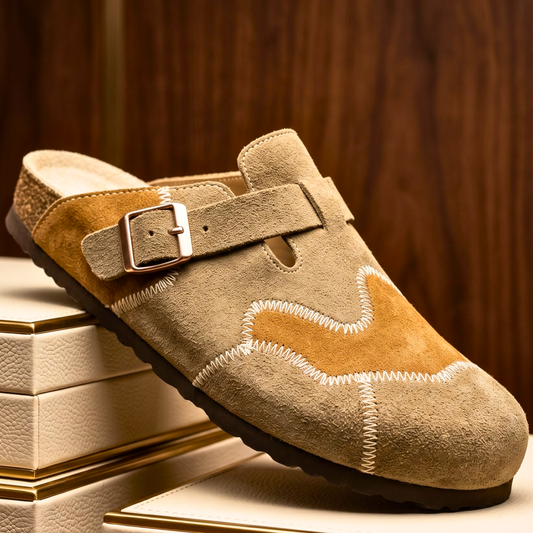 Fennmoor Patchwork Suede Clog