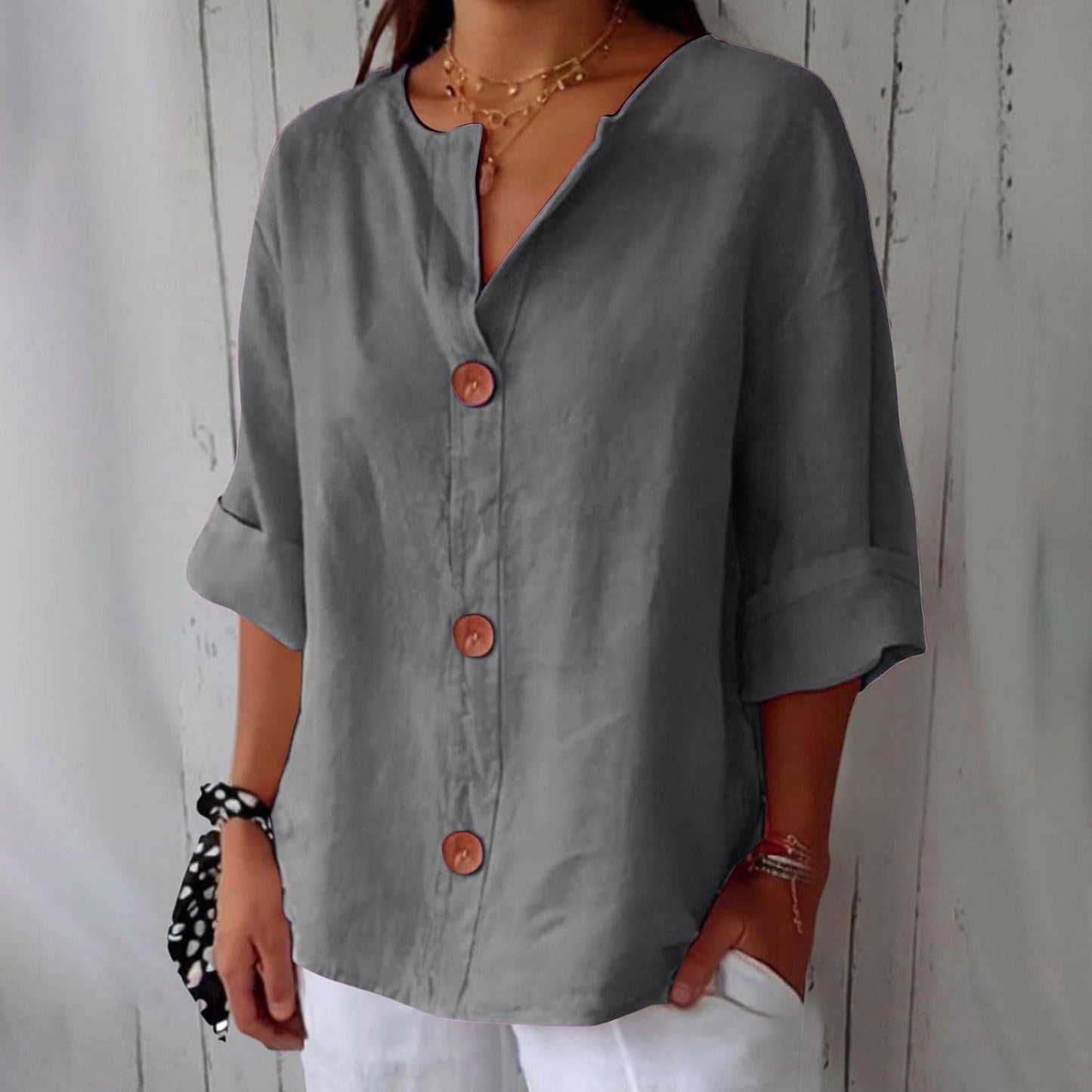 The Riviera Linen Atelier Blouse