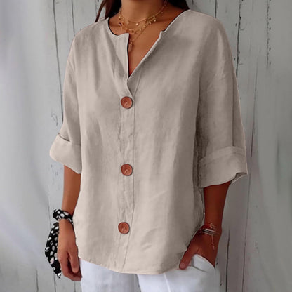 The Riviera Linen Atelier Blouse