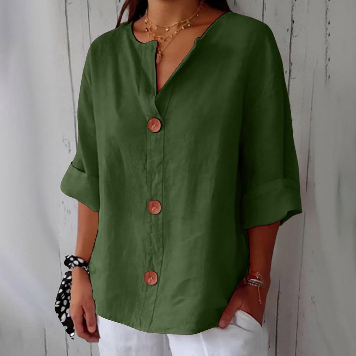 The Riviera Linen Atelier Blouse