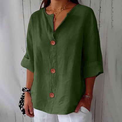 The Riviera Linen Atelier Blouse