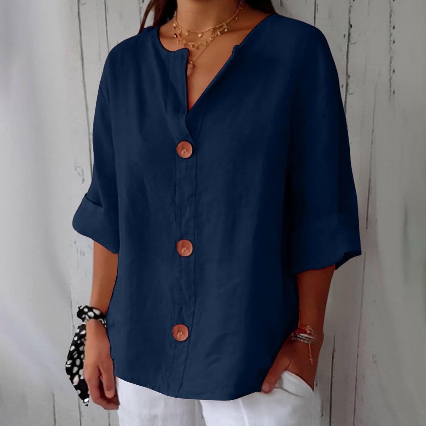 The Riviera Linen Atelier Blouse