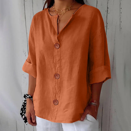 The Riviera Linen Atelier Blouse