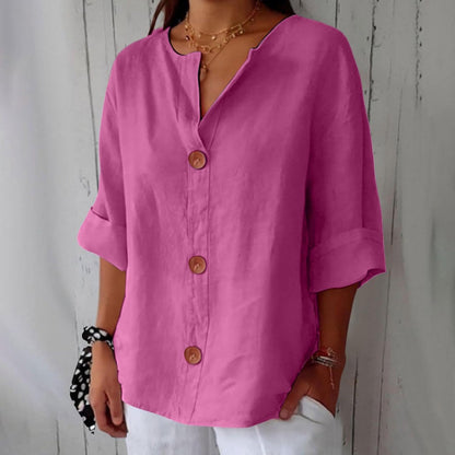 The Riviera Linen Atelier Blouse