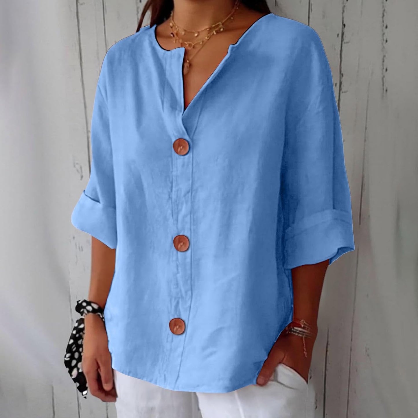 The Riviera Linen Atelier Blouse