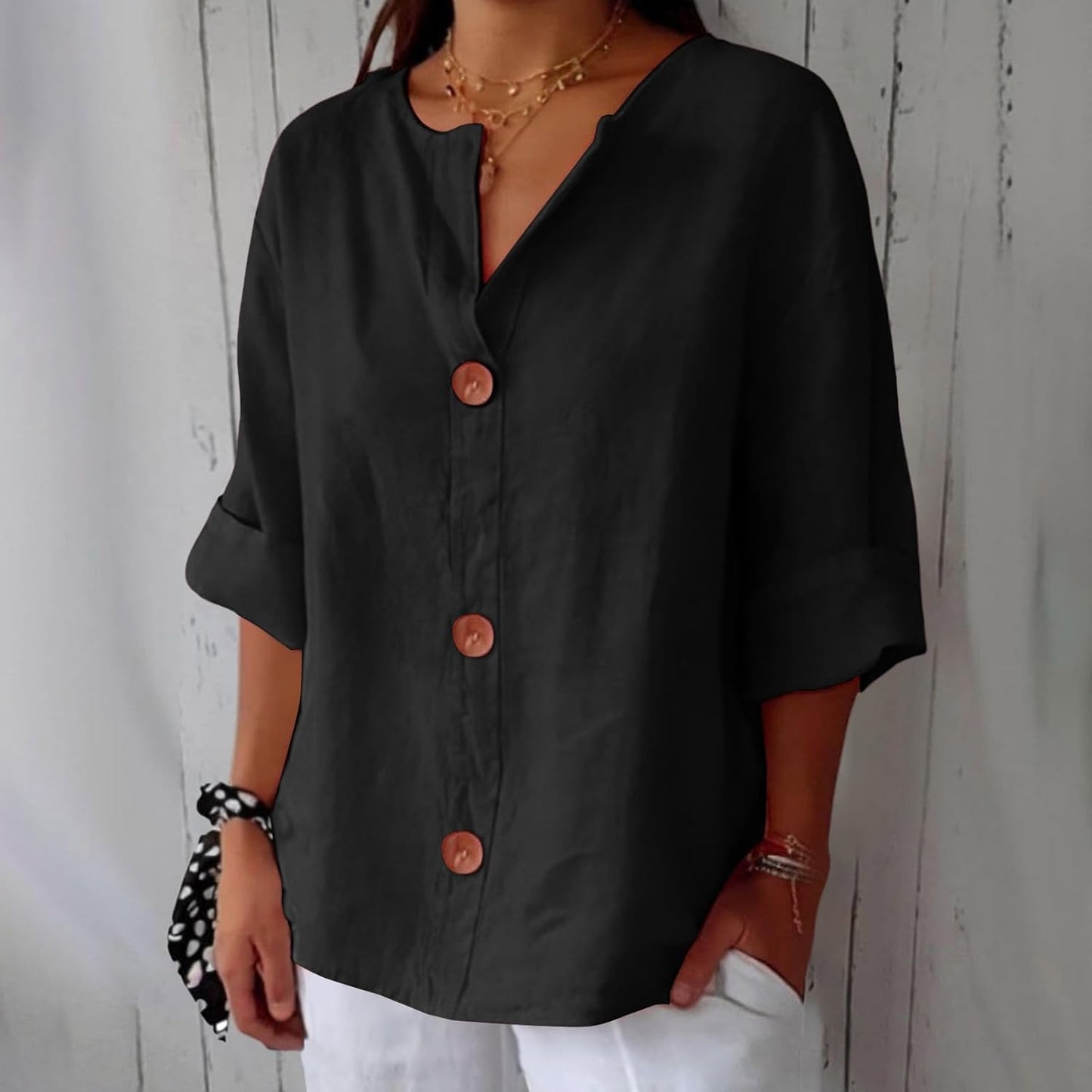 The Riviera Linen Atelier Blouse