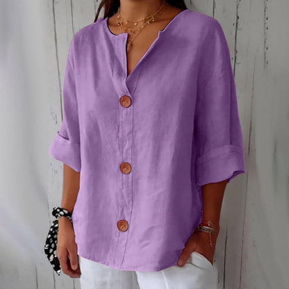 The Riviera Linen Atelier Blouse